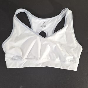 Old Navy Active USA Women's White & Gray Racerback Sports Bra Size M
